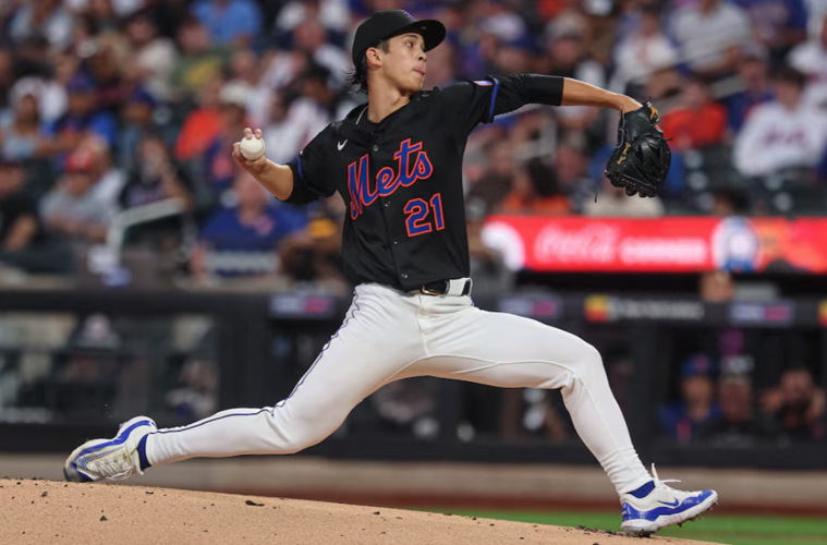 New York Mets starting pitcher Jonah Tong