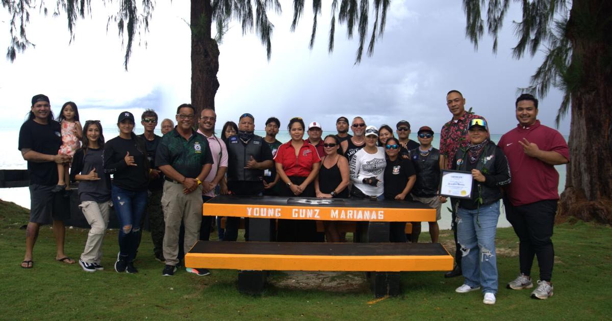 Young Gunz ‘adopt’ Beach Road picnic tables
