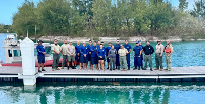 U.S. Coast Guard members from U.S. Coast Guard Forces Micronesia/Sector Guam