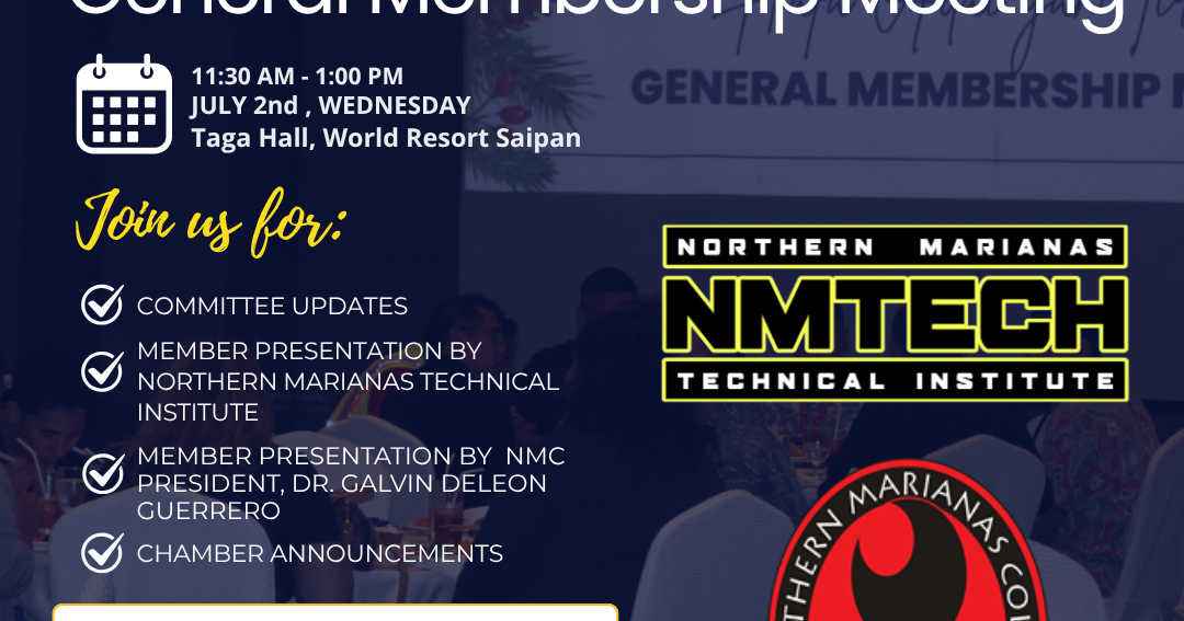 Saipan Chamber of Commerce to meet this Wednesday; RSVP now