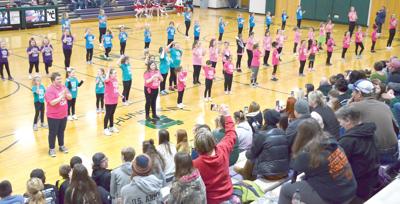 Youthful West Carroll cheerleaders entertain crowd