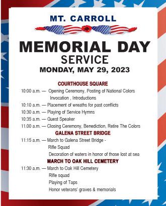 Mount Carroll Memorial Day service