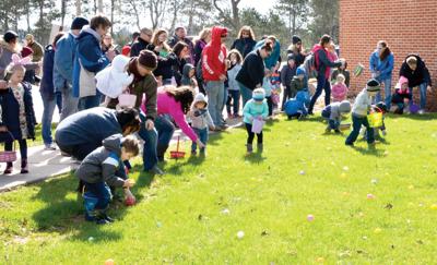 Easter Egg hunting at Good Samaritan