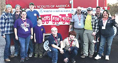 Boy Scouts assist Toys for Tots
