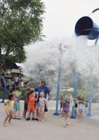 Families splash in Liberty's City Park sprayground