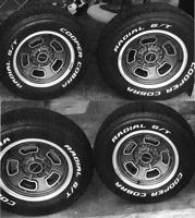Set of 4 Tires Mounted Balanced Cooper Cobra's, fits