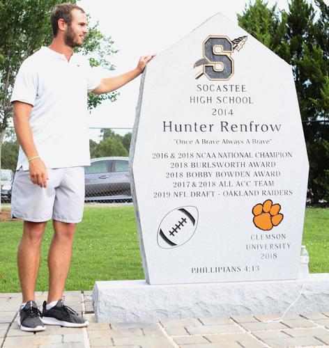 Socastee High unveils monument in honor of Hunter Renfrow