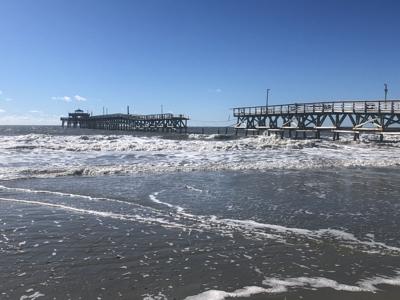 Cherry Grove Pier broken by Hurricane Ian