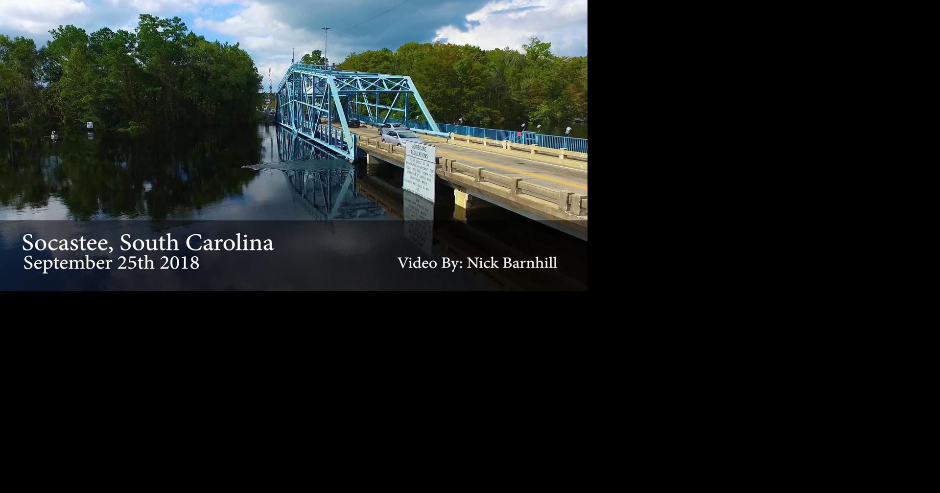 Aerial views of the Socastee Swing Bridge and Rosewood Estates Videos