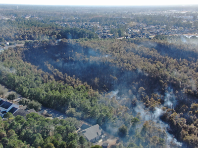 Aerial View of Carolina Forest Fire