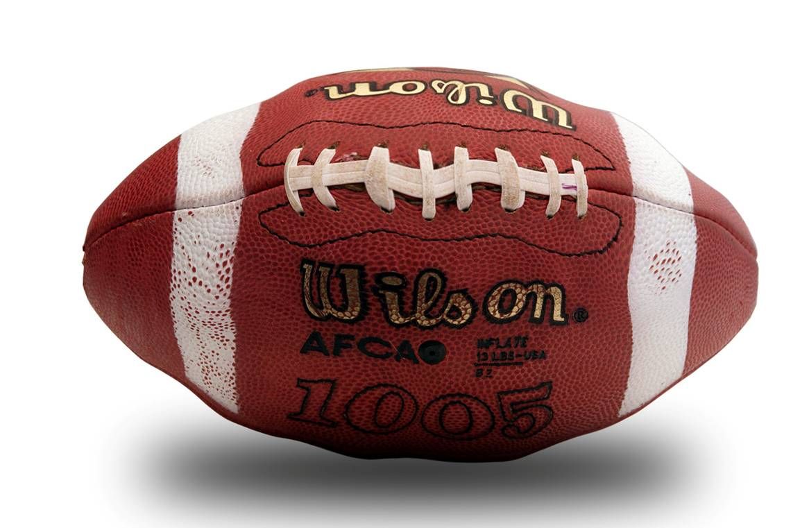 Wilson NCAA 1005 Leather American Football Ball Red