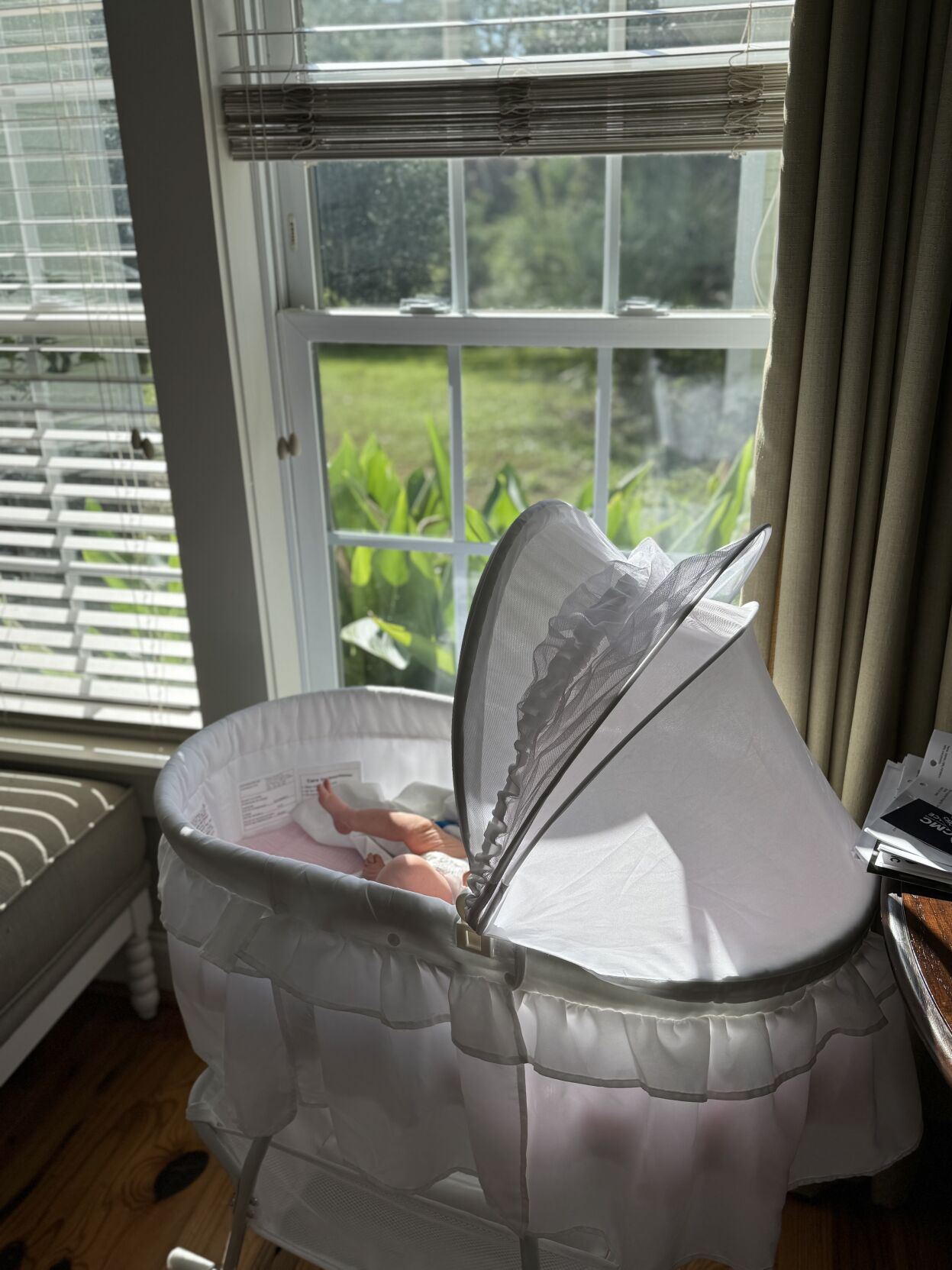 Baby in bassinet