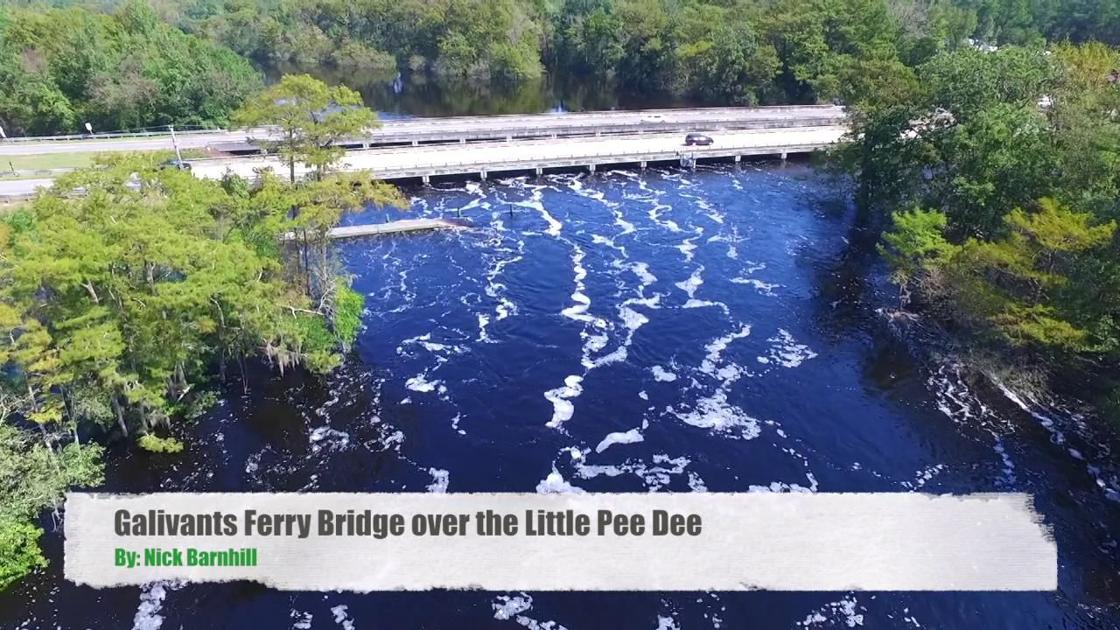 Aerial Views of the Galivants Ferry Bridge Flooding Videos