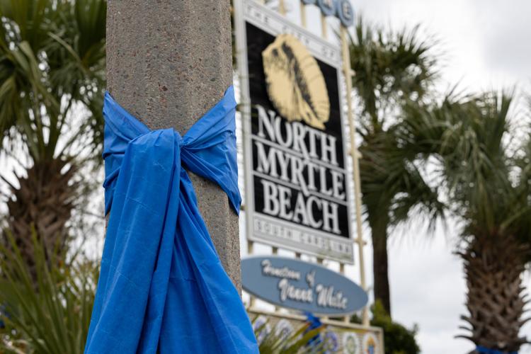 Blue ribbons in North Myrtle Beach