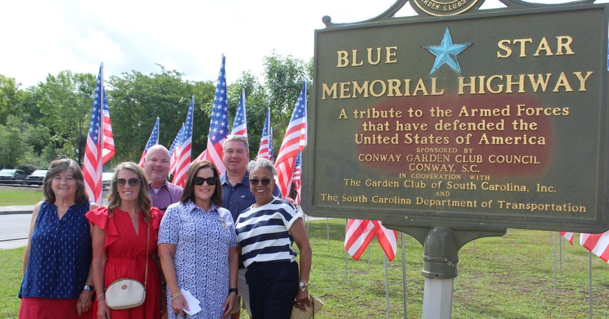 Local gardeners revitalize Conway’s Blue Star Memorial Marker
