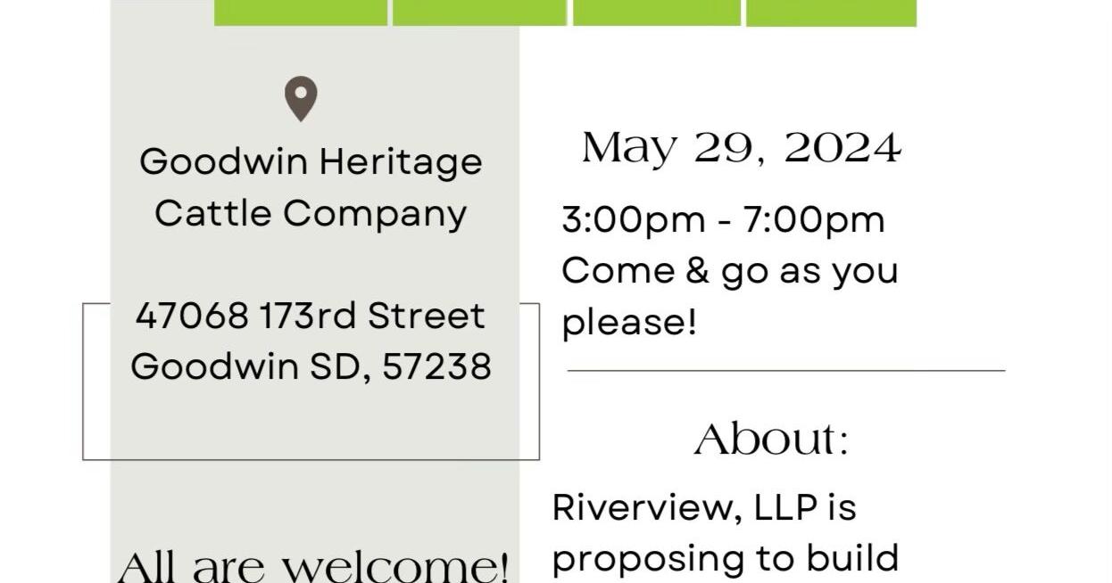 Riverview Dairy Public Open House in Goodwin on Wednesday - Vimarsana News