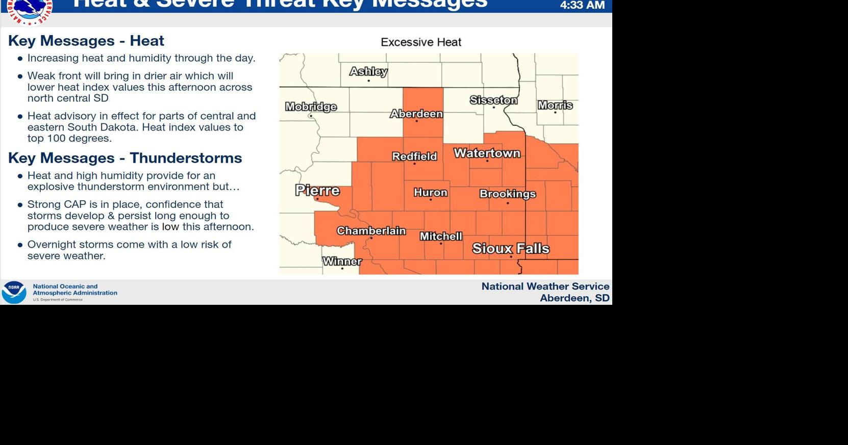 Heat warning issued for South Dakota counties amid rising temperatures | Local news