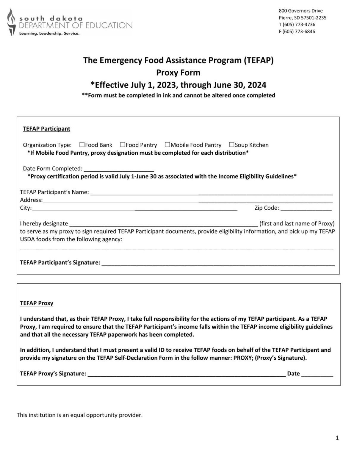 Hamlin County Feeding South Dakota Mobile Food Distribution schedule
