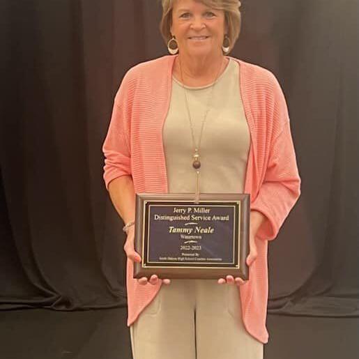 Tammy Neale recognized with Distinguished Service Award by SDHSCA - Vimarsana News