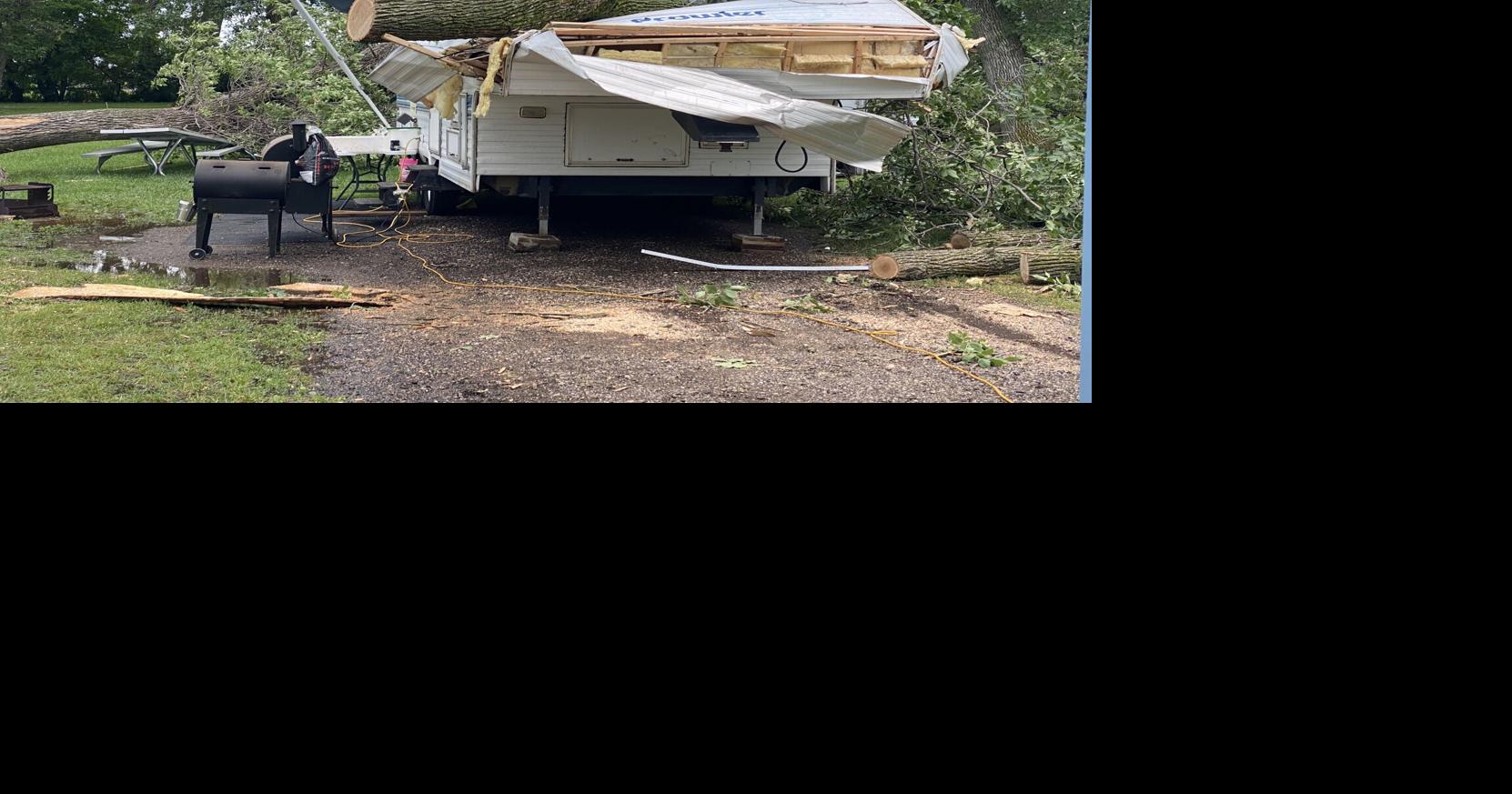 Saturday Morning Storm Causes Damage to Trees, Destroys Camper at City ...