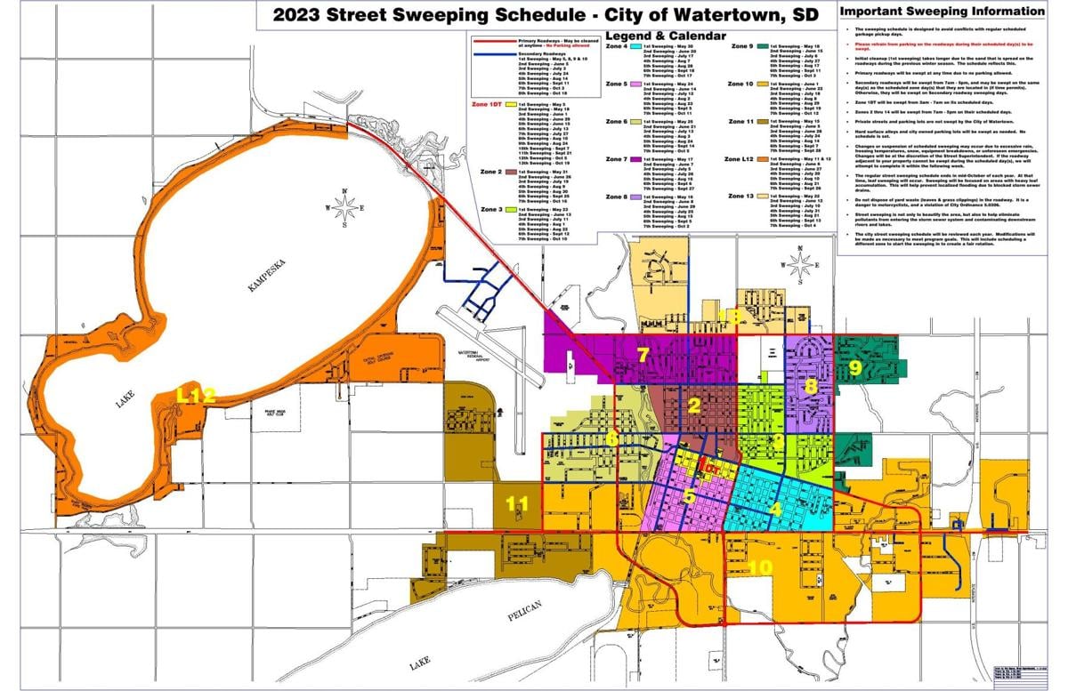 City of Watertown street sweeper schedule Local News