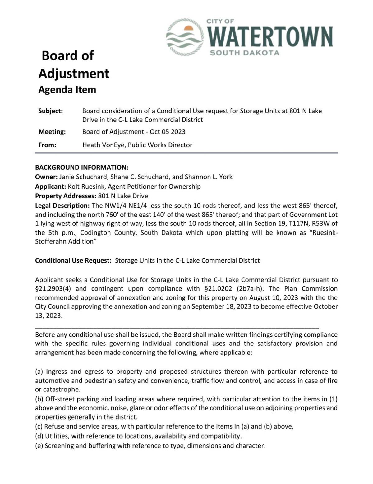 Conditional use permit approved for recreational storage unit on ...