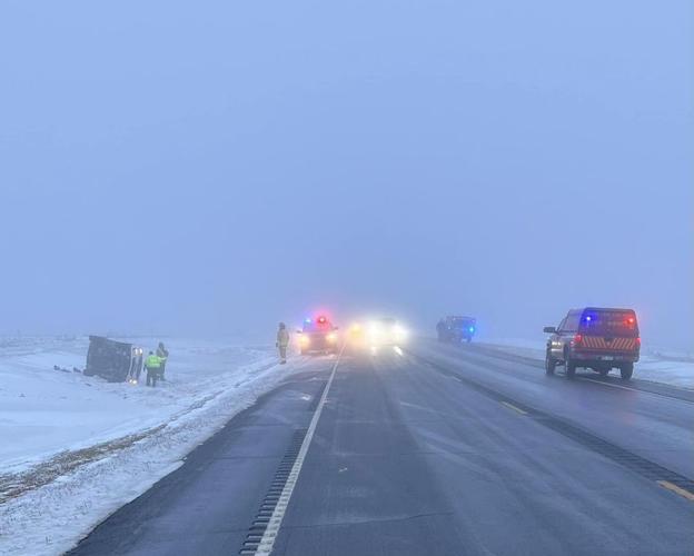 "Glare ice road conditions" cause two crashes on SD Highway 22 near