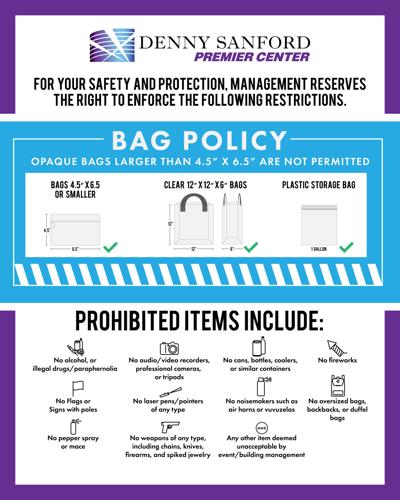 Bag Policy  Denny Sanford PREMIER Center