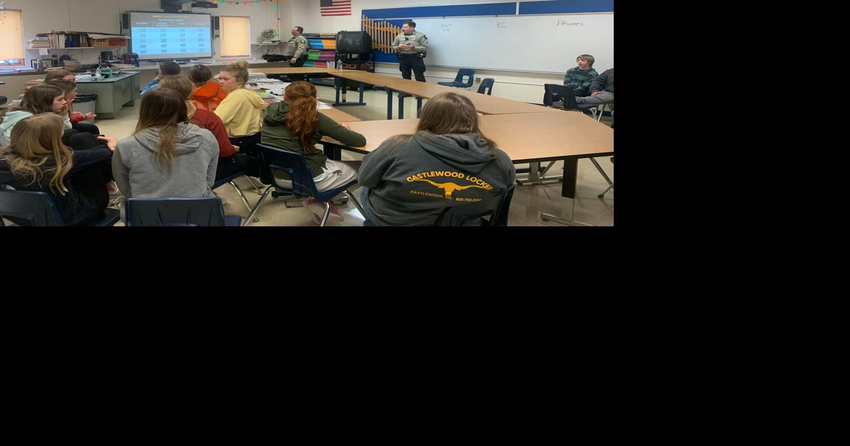 Good News Hamlin County Sheriff's Give 7th Graders in Castlewood Fun