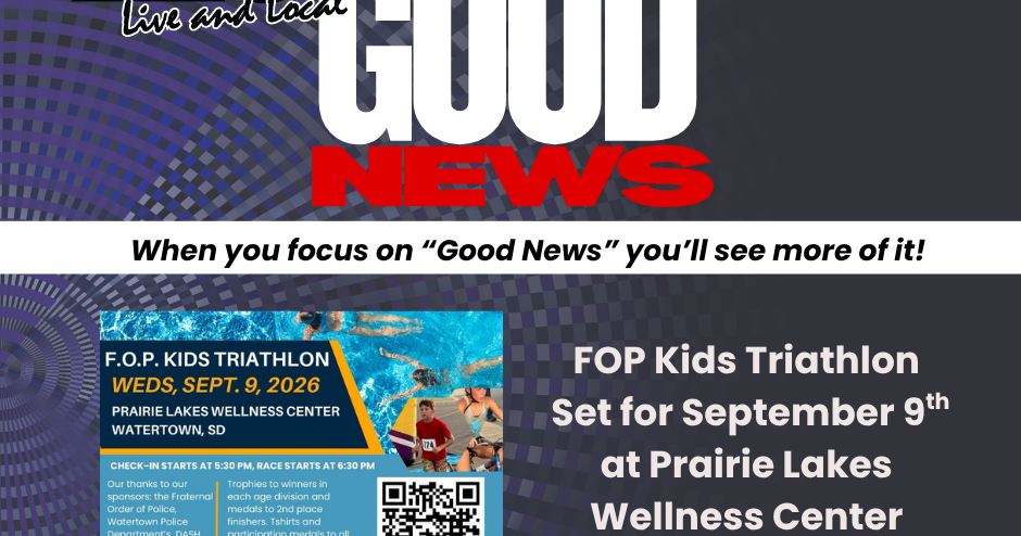 F.O.P. Kids Triathlon Set for September 9 at Prairie Lakes Wellness Center