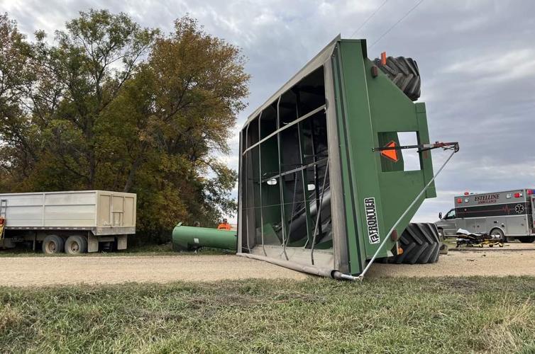 Grain Cart vs. Grain Truck Collision Causes Injuries in Estelline