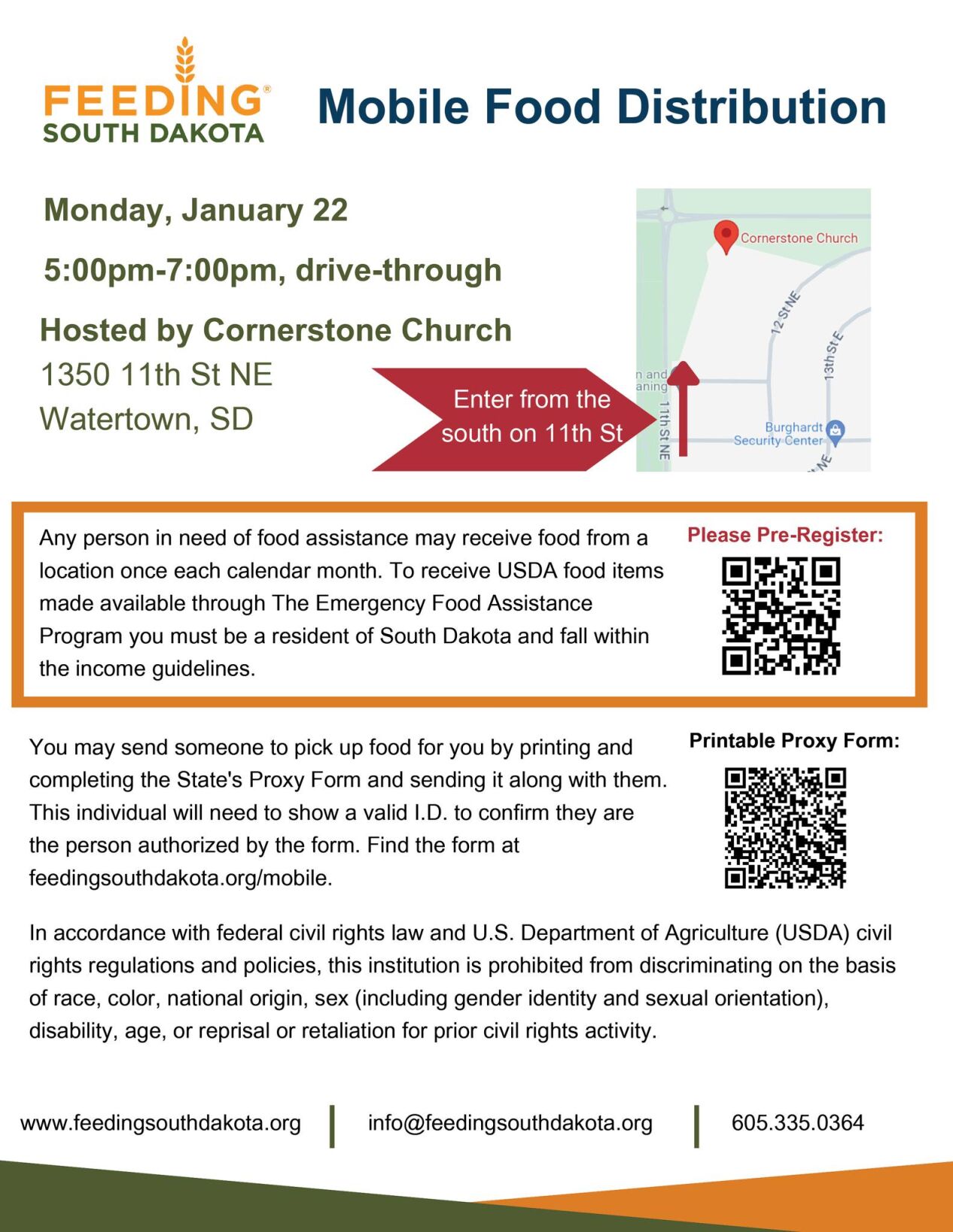 Feeding South Dakota and Cornerstone Church partner on food giveaway