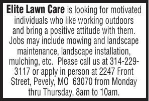 Elite Lawn Care Landscape Maintenance Help Wanted Myleaderpaper Com