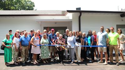 Members of the Fenton and Northwest Jefferson County chambers of commerce attended a ribbon-cutting ceremony at Feed My People in High Ridge, celebrating renovations and new additions to the building.
