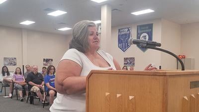 Carla Faulkner, a director for the Junior Warriors football and wrestling programs, said Fox C-6 School District’s facility usage fees will harm the elementary and middle school athletic programs.