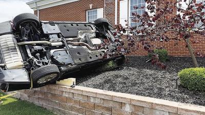 This car crashed into Lindell Bank in High Ridge.