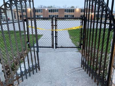 The playground at Crystal City Elementary School has been closed.