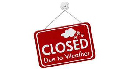 closed due to weather