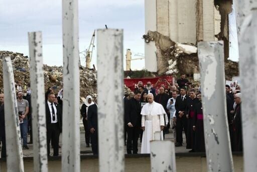 Pope Leo also visited the site of Beirut's massive 2020 port explosion where he met families of its victims