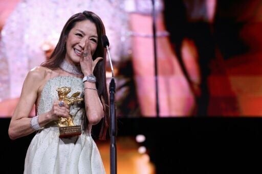 Malaysian actress Michelle Yeoh received an Honorary Golden Bear at this year's festival