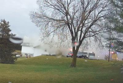 A De Soto Rural firefighter was hurt helping with a call at the Cornerstone Baptist Church in French Village.