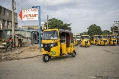 Yellow petrol-powered rickshaws, largely imported from India, have become the main form of transportation for Kano's population