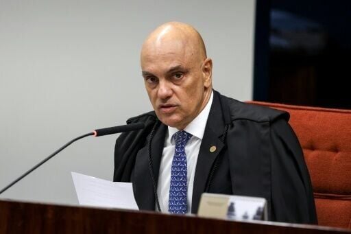 Brazil's Supreme Federal Court Vice-President Alexandre de Moraes speaks during the trial