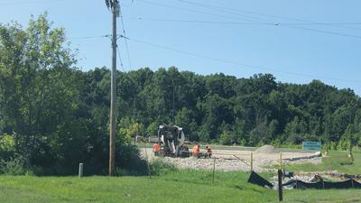 Construction crews work at the Eureka Soccer Park on Aug. 1