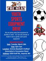 Area youth sports team, nonprofit group to provide sporting equipment