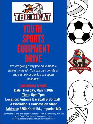 Sports equipment giveaway