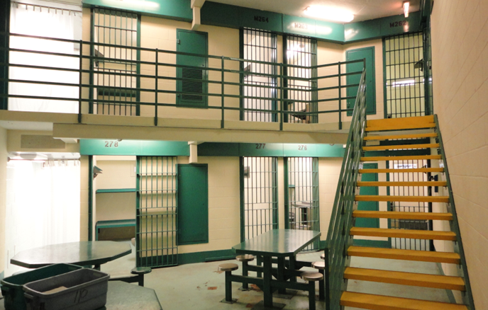Interior of the Jefferson County Jail in Hillsboro.