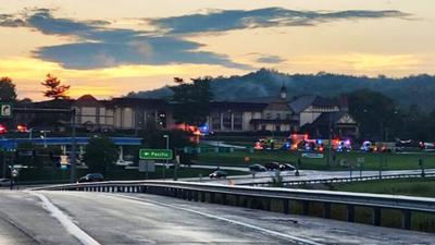 A fire in a room at the Holiday Inn near Six Flags in Eureka was caused by a malfunctioning air conditioner, authorities said.