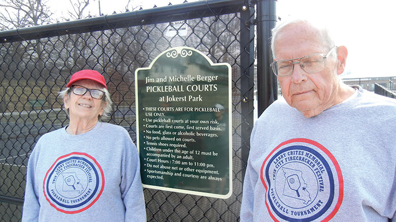 The pickleball courts at Jokerst Park in Festus are named after Michelle and Jim Berger.