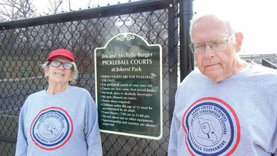 The pickleball courts at Jokerst Park in Festus are named after Michelle and Jim Berger.